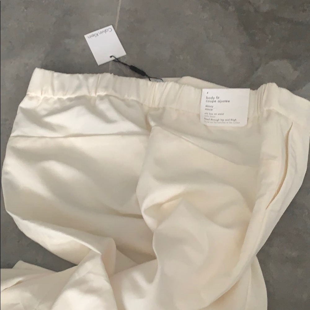 NWT Calvin Klein body fit skinny white pants sz 4 - Picture 4 of 4